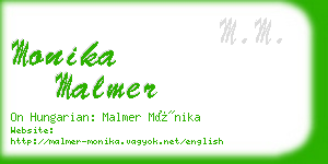 monika malmer business card